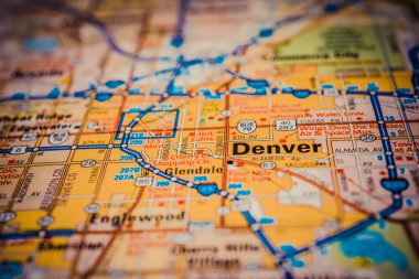 Denver ABD seyahat haritası arka planı