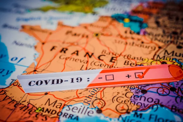 Frankrike Coronavirus Covid Karantän — Stockfoto