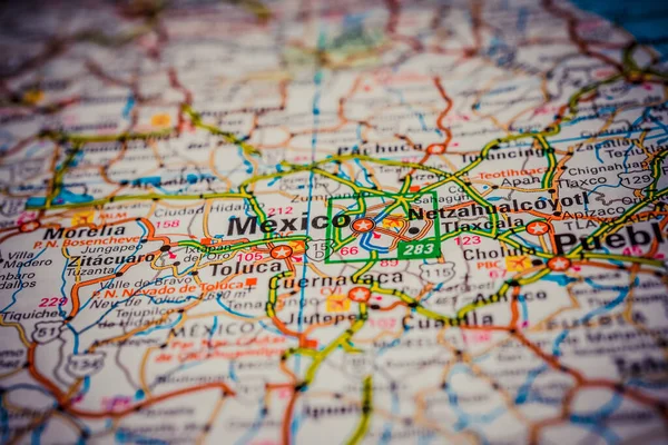 Mexiko Auf Der Reisekarte Mexiko — Stockfoto