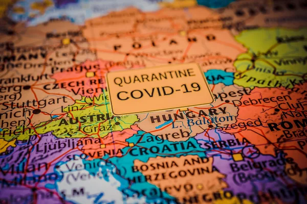 西欧Coronavirus Covid 19检疫背景 — 图库照片