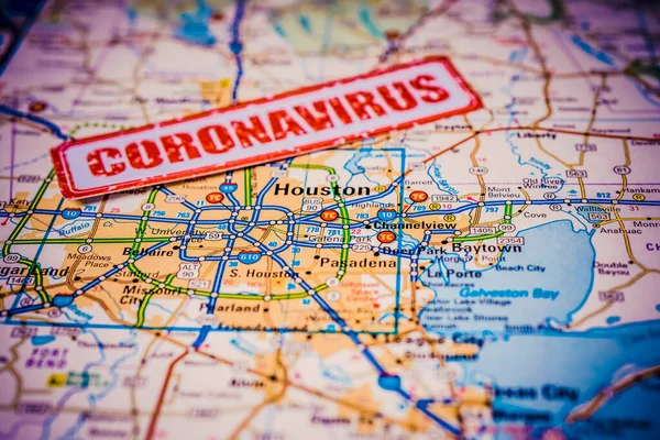 Houston Sulla Quarantena Covid Coronavirus — Foto Stock