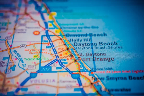 Port Orange Mapě Usa — Stock fotografie