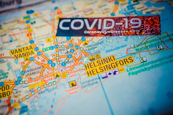 Helsinki Coronavirus Covid Quarantine Background — 스톡 사진