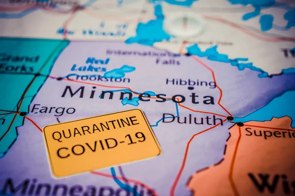 Minnesota State Covid Fondo Cuarentena — Foto de Stock