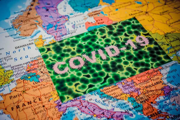 Europe Map Coronavirus Covid Quarantine — Stock Photo, Image