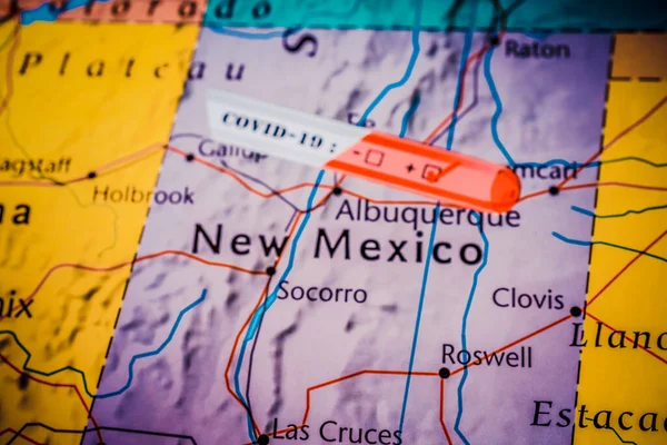 Estado Nuevo México Covid Fondo Cuarentena — Foto de Stock