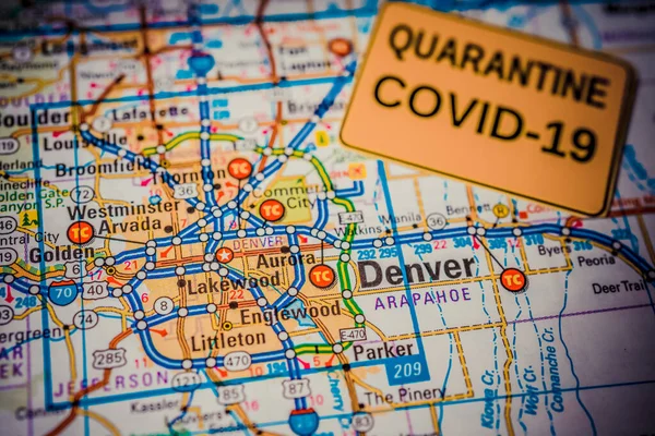 Denver Coronavirus Covid Quarentena Fundo — Fotografia de Stock