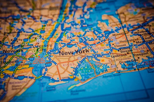 Mapa Viajes Nueva York Estados Unidos — Foto de Stock