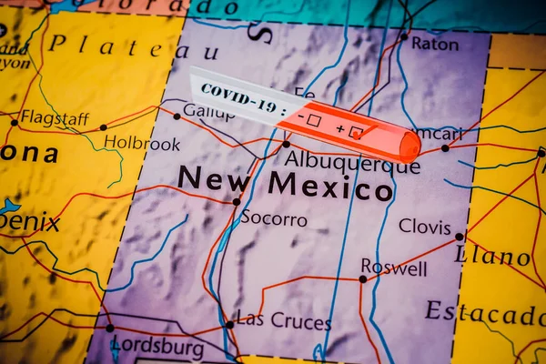 Estado Nuevo México Covid Fondo Cuarentena — Foto de Stock