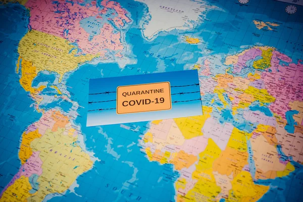 Monde Coronavirus Covid Contexte Quarantaine — Photo