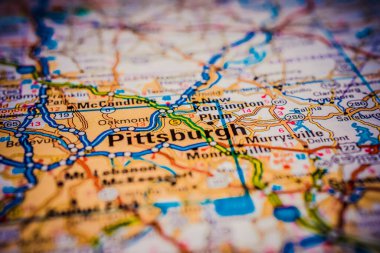 Pittsburgh ABD haritası seyahat geçmişi