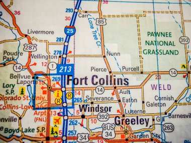 Fort Collins ABD harita geçmişi