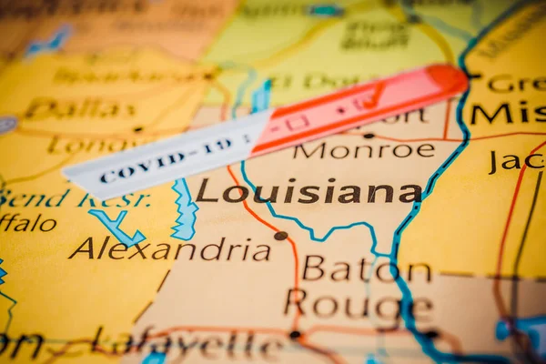 Louisiana Stav Covid Karanténní Pozadí — Stock fotografie