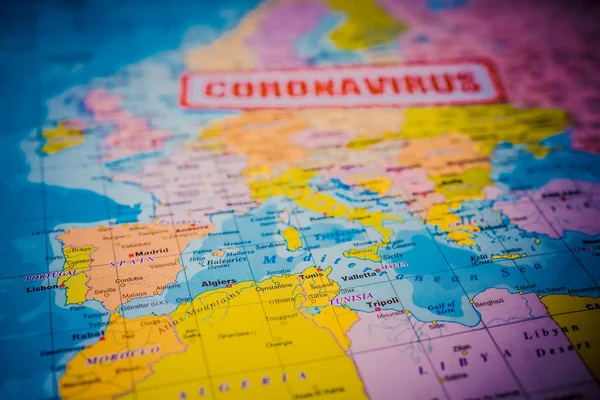 Europe Sur Coronavirus Covid Danger — Photo