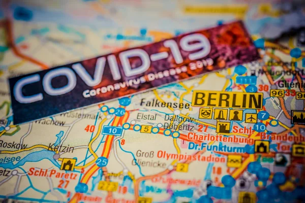 베를린 코로나 바이러스 Covid Quarantine Background — 스톡 사진