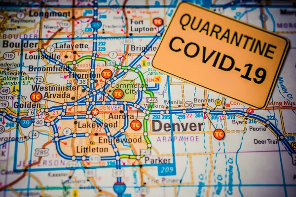 Denver Coronavirus Covid Quarentena Fundo — Fotografia de Stock