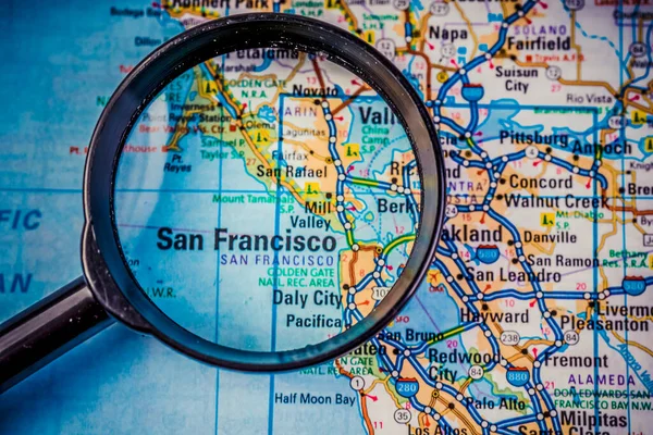 Mapa San Francisco Usa Atlas Información Viajes — Foto de Stock