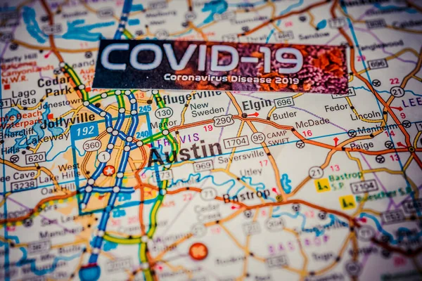 Austin Coronavirus Covid Karantän Bakgrund — Stockfoto