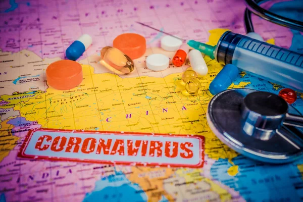 Коронавірус Загроза Китаю Епідемія — стокове фото