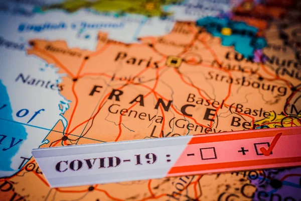 法国Coronavirus Covid 19检疫 — 图库照片