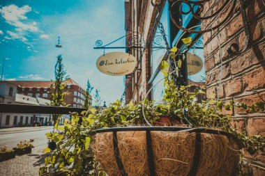 Kopenhag, Danimarka - 15 Temmuz 2019. Kopenhag sokakları, Danimarka