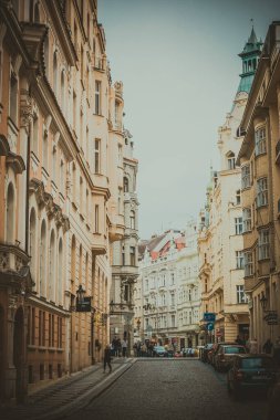 Güz Prag 'ın güzel sokakları ve mimarisi
