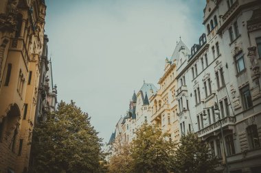 Güz Prag 'ın güzel sokakları ve mimarisi