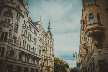 Güz Prag 'ın güzel sokakları ve mimarisi