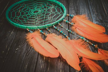 Ahşap sanat arka planında düş kapanı