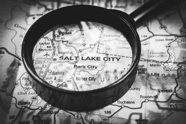 Salt Lake City Sur Carte — Photo