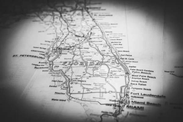 アメリカのフロリダ州地図の背景 — ストック写真