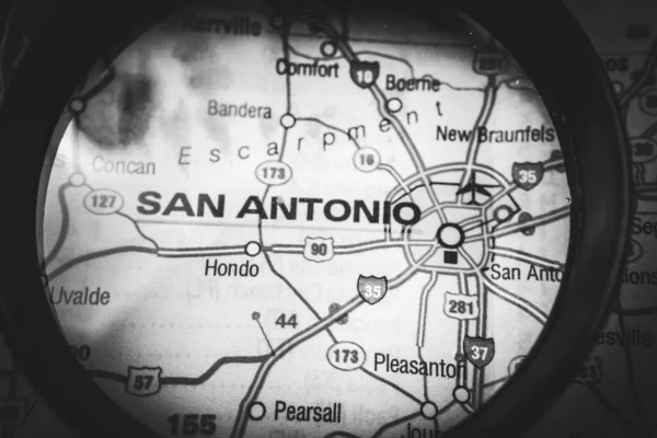 San Antonio Estados Unidos Mapa Fondo Viaje —  Fotos de Stock