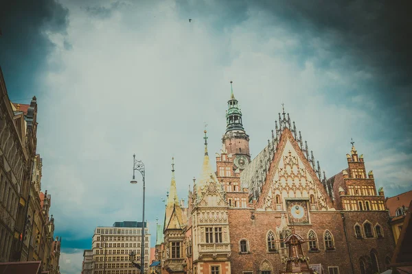 Belle Place Marché Wroclaw Belles Vieilles Maisons — Photo