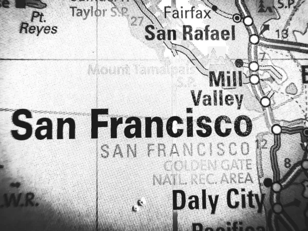 Mapa São Francisco Nos Eua — Fotografia de Stock