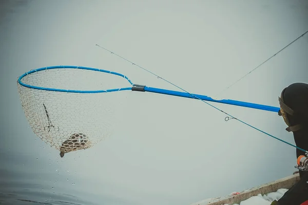 Fundo Pesca Lago Truta — Fotografia de Stock