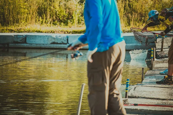 Риболовля Турнір Відпочинок Природа Фон — стокове фото