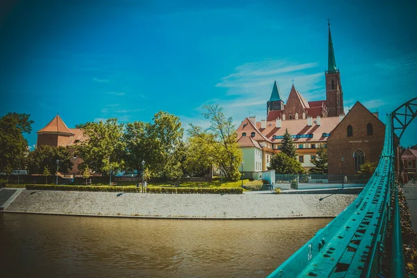 Красивые Церкви Вроцлава Достопримечательности Путешествия Европе — стоковое фото