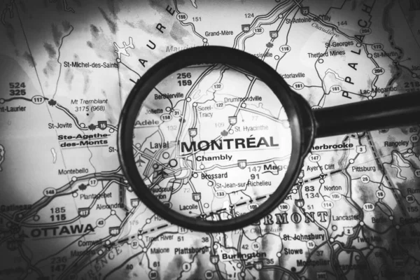 Montreal Mapa Canadá — Fotografia de Stock