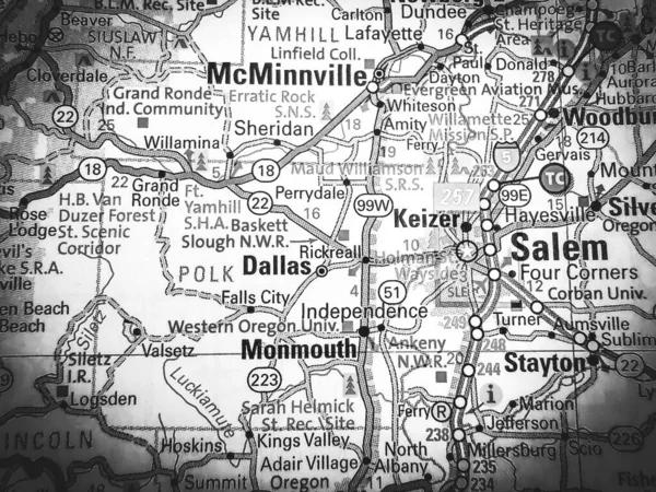 Salem Auf Der Karte Der Usa — Stockfoto