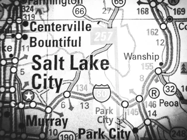 Salt Lake City Usa Karta Bakgrund — Stockfoto