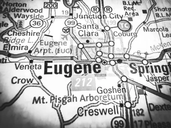 Eugene Usa Harita Arka Planı — Stok fotoğraf