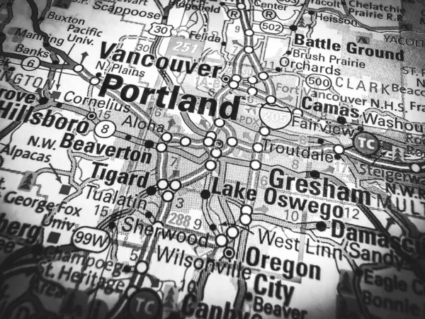 Portland Amerikai Egyesült Államok Térkép Háttér — Stock Fotó