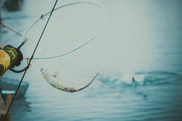 Pesca Alla Trota Sul Lago — Foto Stock