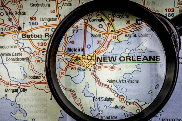 Фон Карты Нового Орлеана — стоковое фото