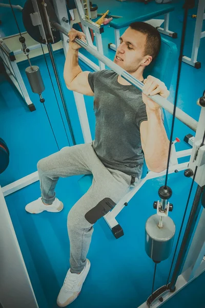 Homme Faire Sport Gymnase — Photo