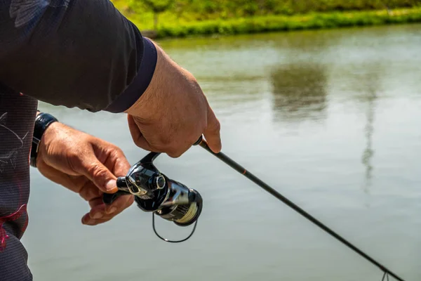 Pesca Lago Fondo Pesca — Foto de Stock