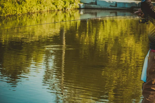 Torneo Pesca Recreación Naturaleza Fondo — Foto de Stock