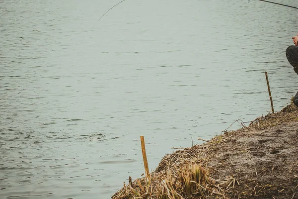 Pesca Lucio Lago Recreo Pesca — Foto de Stock