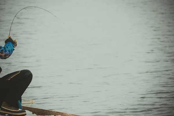 Pstruh Jezero Rybolov Pozadí — Stock fotografie