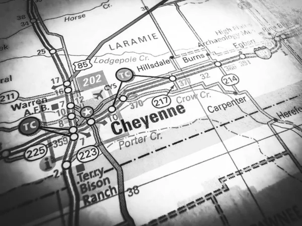 Cheyenne Usa Map — Stock Photo, Image